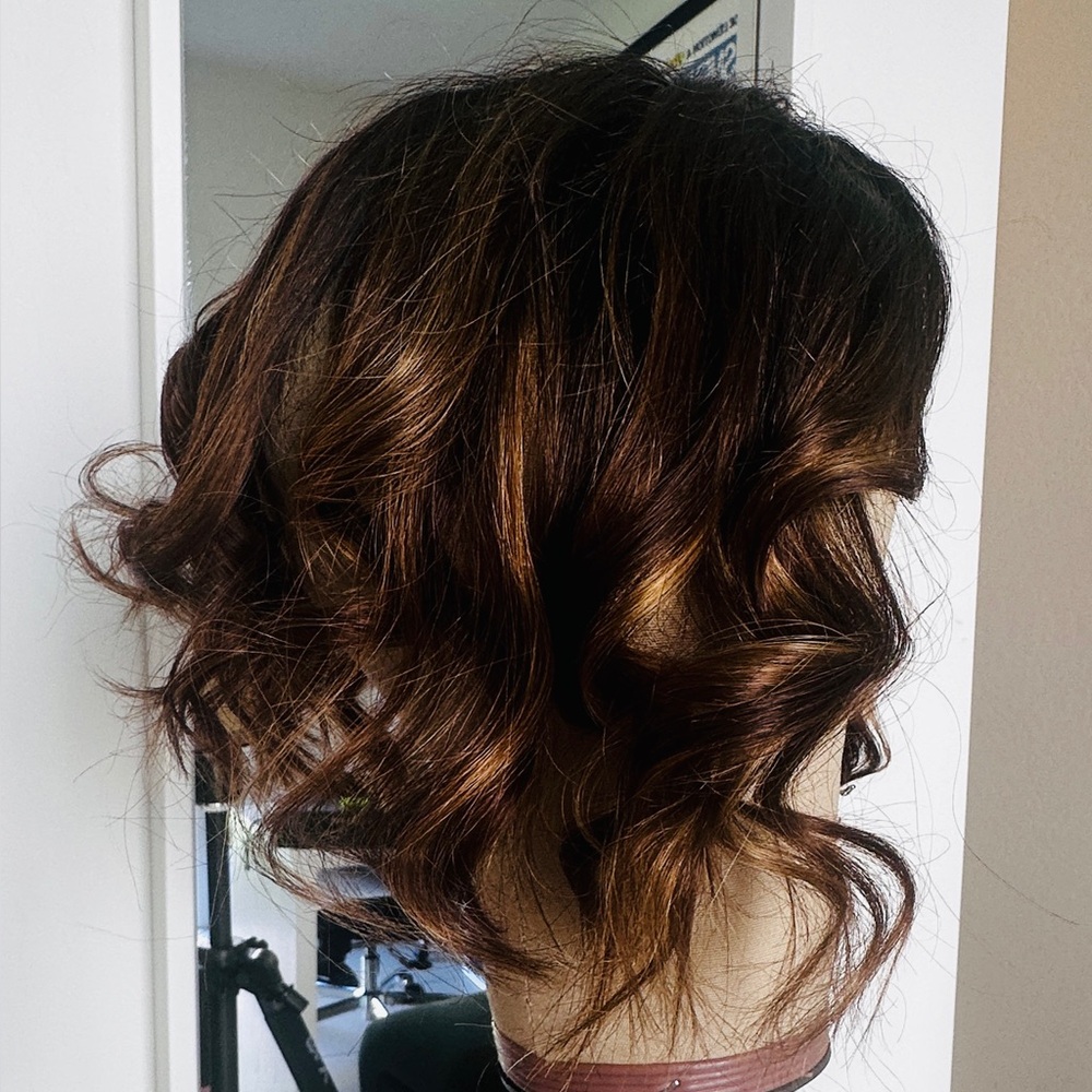 SOLD Human Hair Topper Customized color and styling, Silk Top 130% density 10”